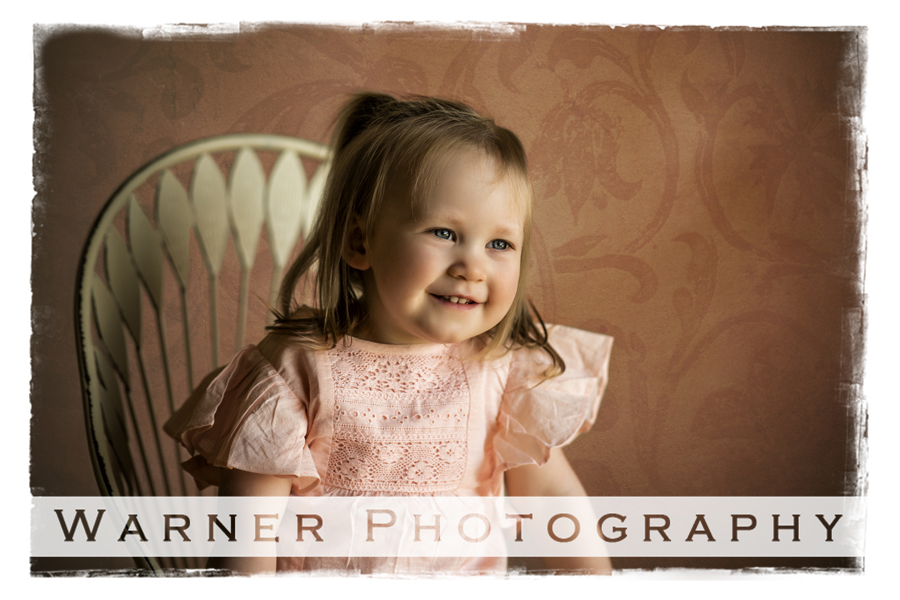 2nd Birthday classic portrait of Evie for her Birthday Club Session at the Warner Photography Studio