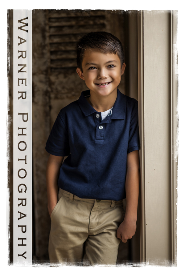 Traditional Studio portrait of Gregory for his Back to School session