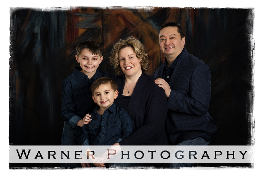 Family portrait of the McLaren family at the warner studio