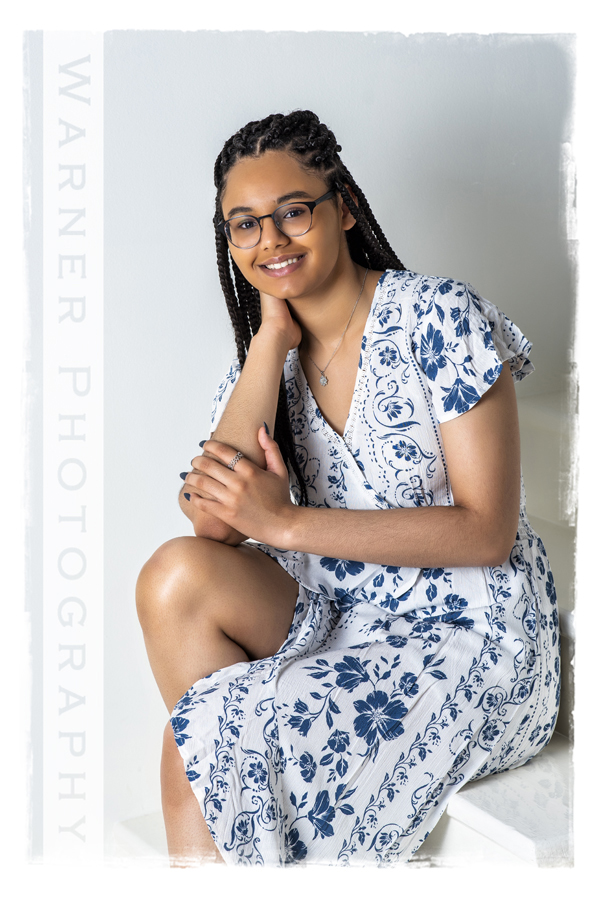 Studio senior portrait of Midland High School senior Zierrah