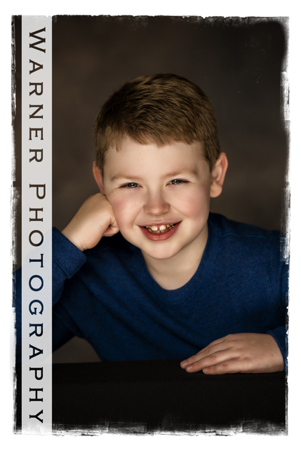 Studio portrait of Brady for his Back to School session