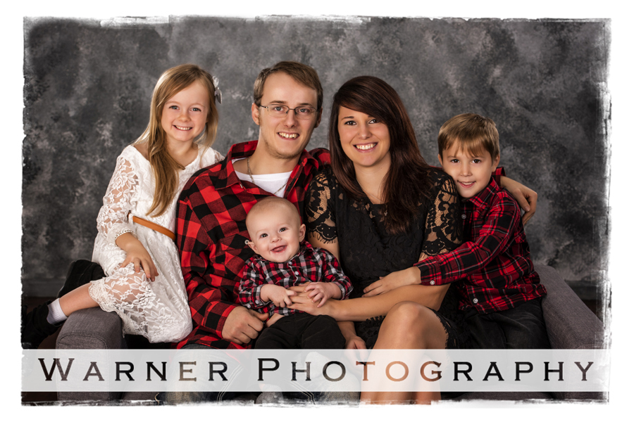 studio portrait of the Eagle family