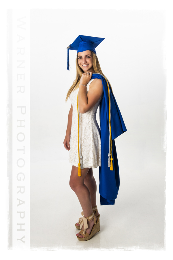 Cap and Gown portrait of Elizabeth a graduate from Midland High School