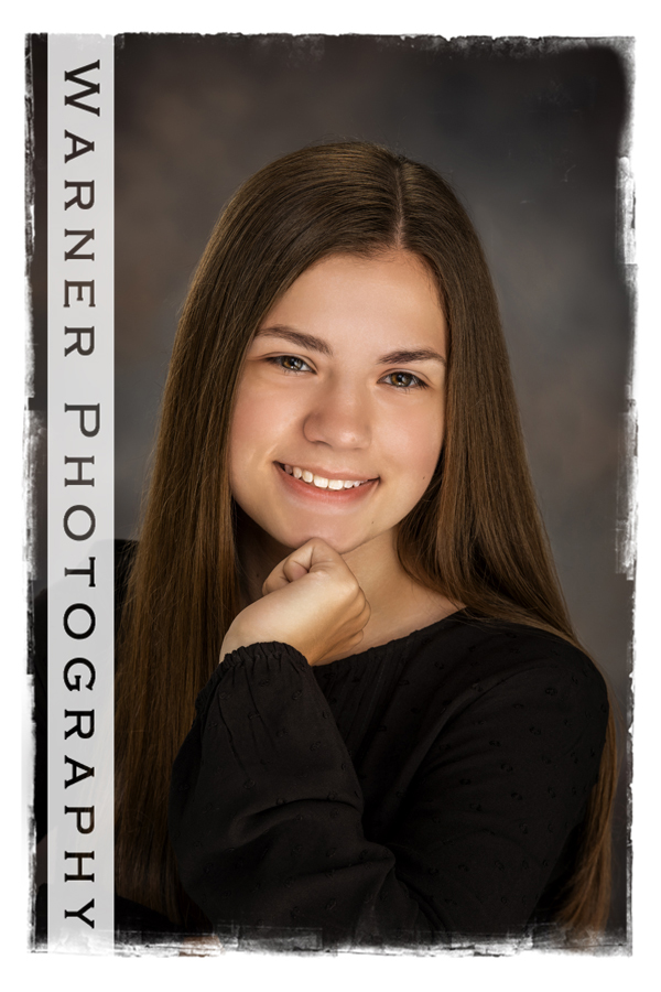 A classic senior portrait of Makenna a senior at Midland High School