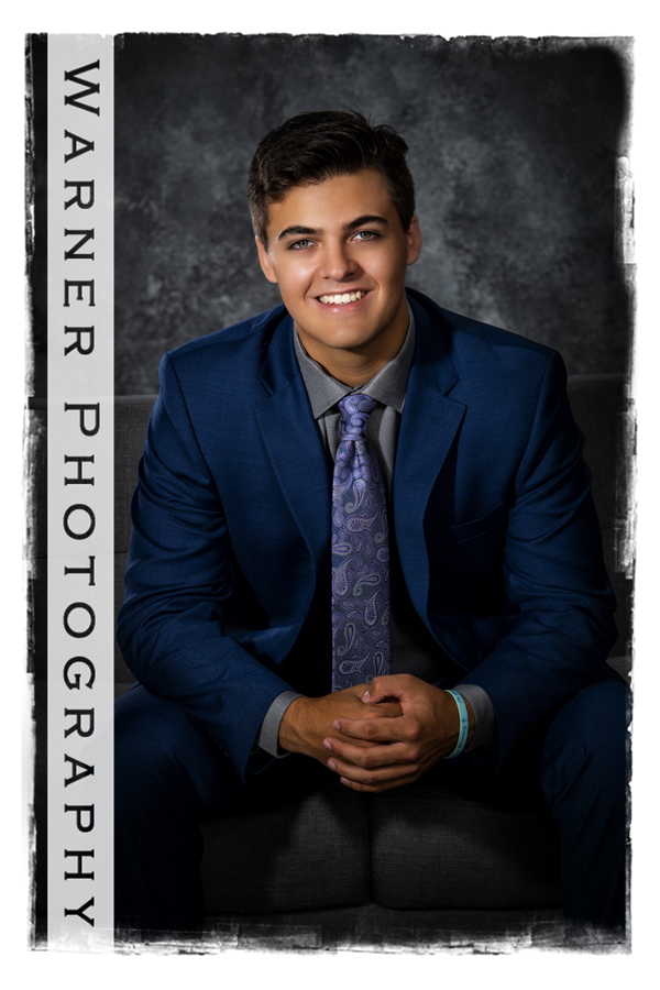 studio portrait of Midland High School senior Drew
