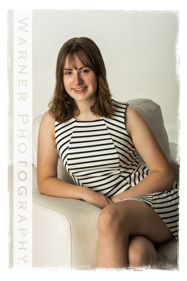 Studio portrait of Ericka for her Back to School session