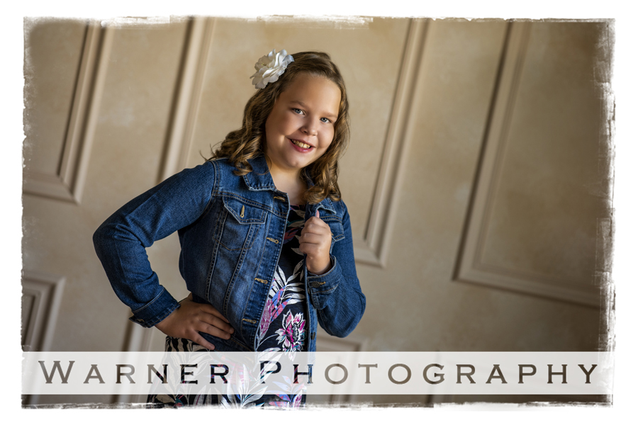 Studio portrait of Layne for her Back to School session.