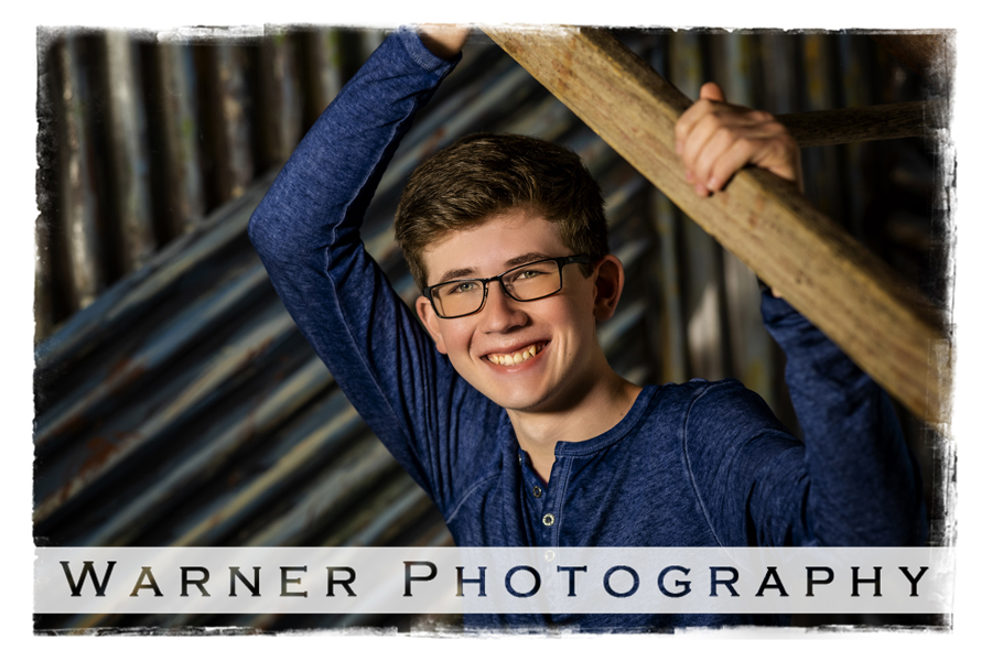 studio portrait of Midland High School senior Sam
