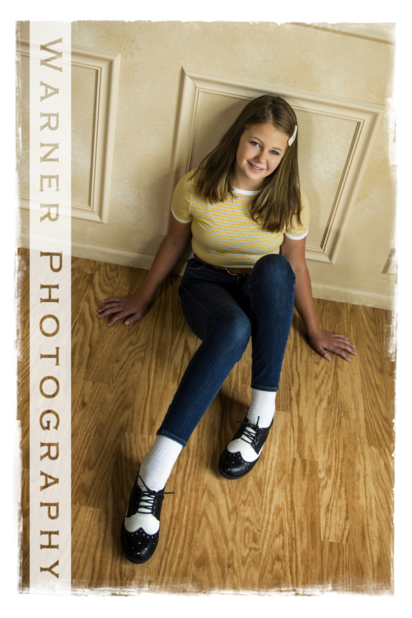 a studio portrait of Megan for her Back to School Session