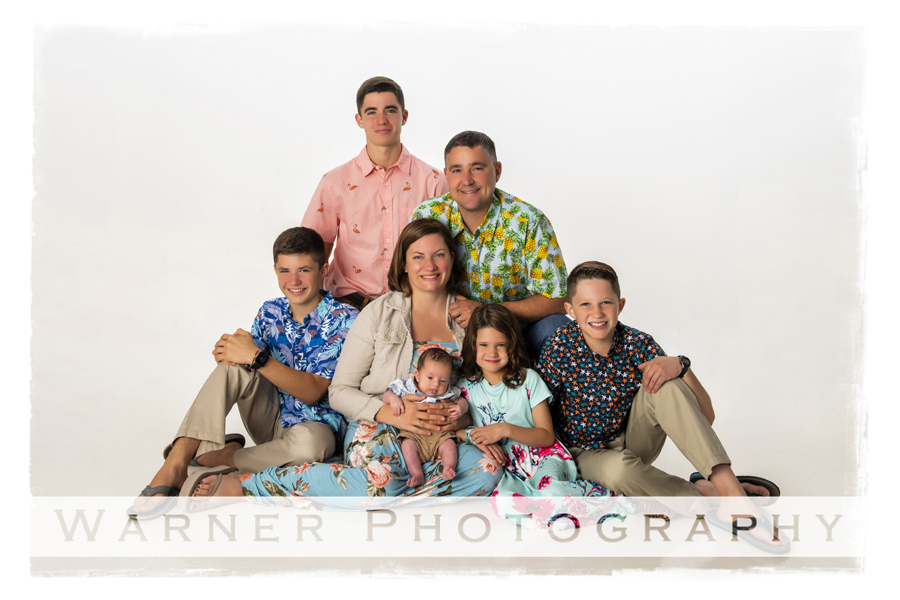 a studio portrait of the Ranck family