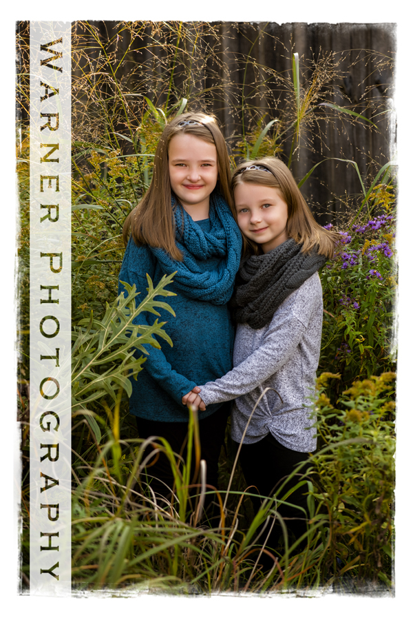an outdoor portrait of Angela and Madison at the Chippewa Nature Center