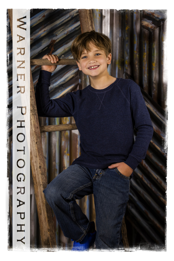 a studio portrait of Connor for his Back to School session