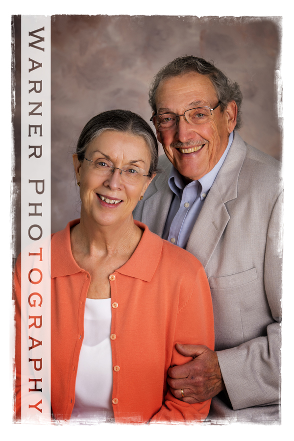 a studio portrait of Jeaneen and Jim for their 50th Wedding Anniversary