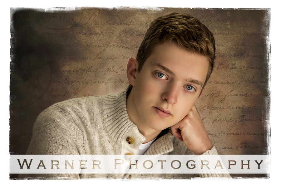 A studio portrait of Dow High School senior Matthew