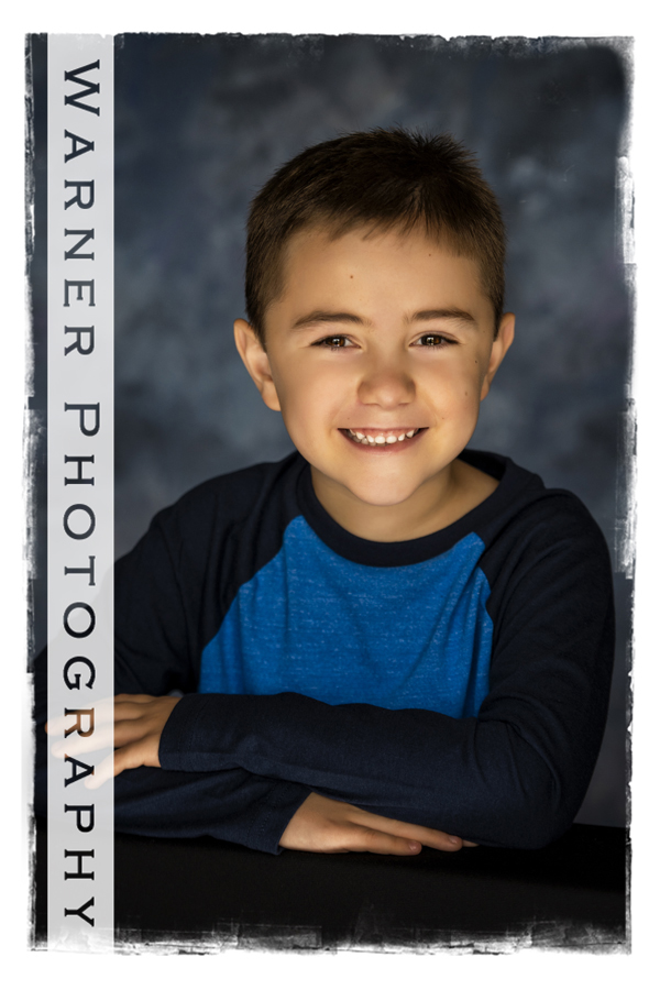 a studio portrait of Ashton for his back to school session