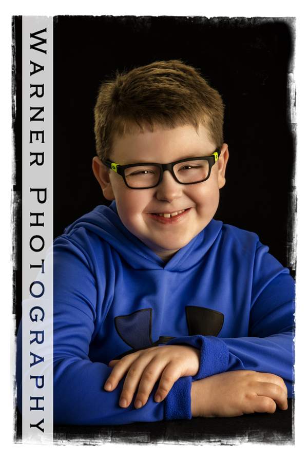 a studio portrait of Brady for his Back to School session