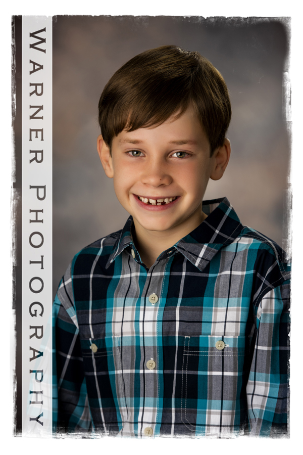 A studio portrait of Myles for his Back to School session