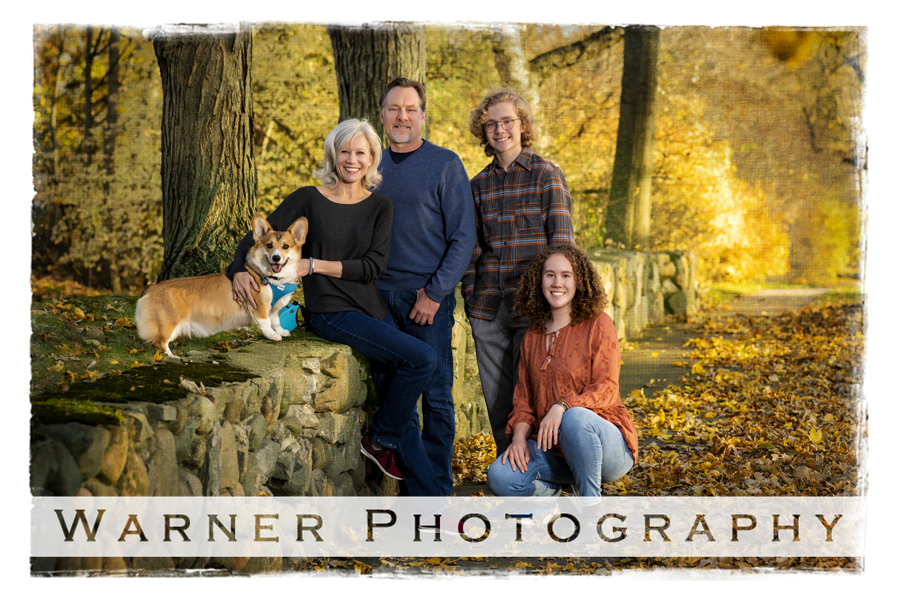 An outdoor portrait of the Newman family on Post Street in Downtown Midland