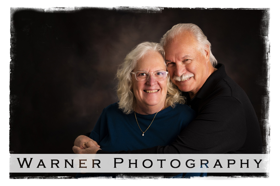 a studio portrait of Mary and Gary for their 50th wedding anniversary