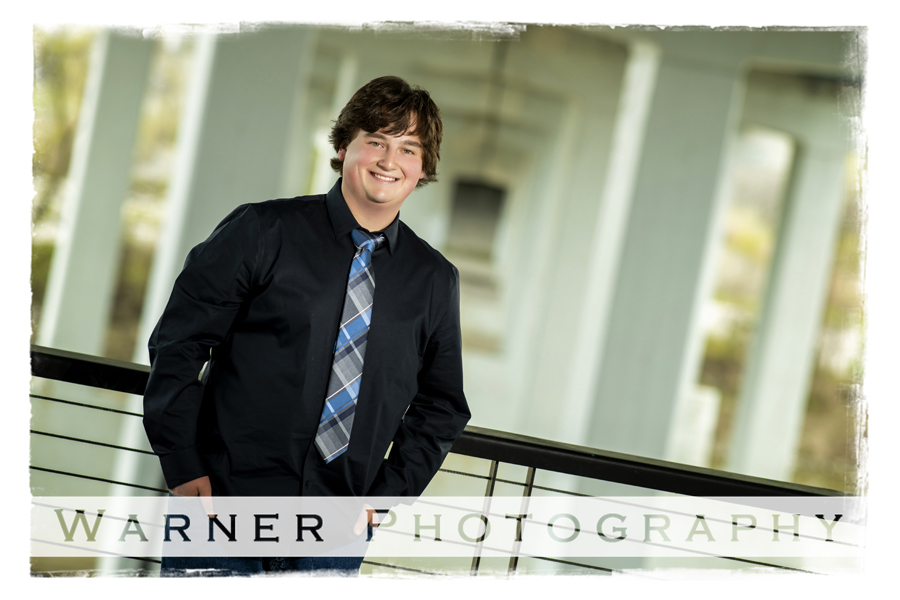 a portrait of Midland High School senior Eoin at Downtown Midland