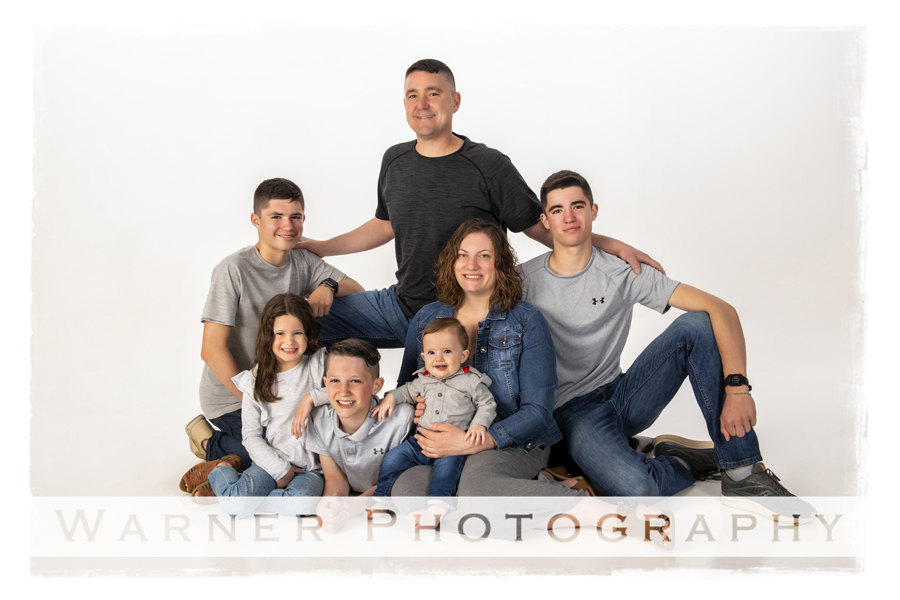 a studio portrait of the Ranck family