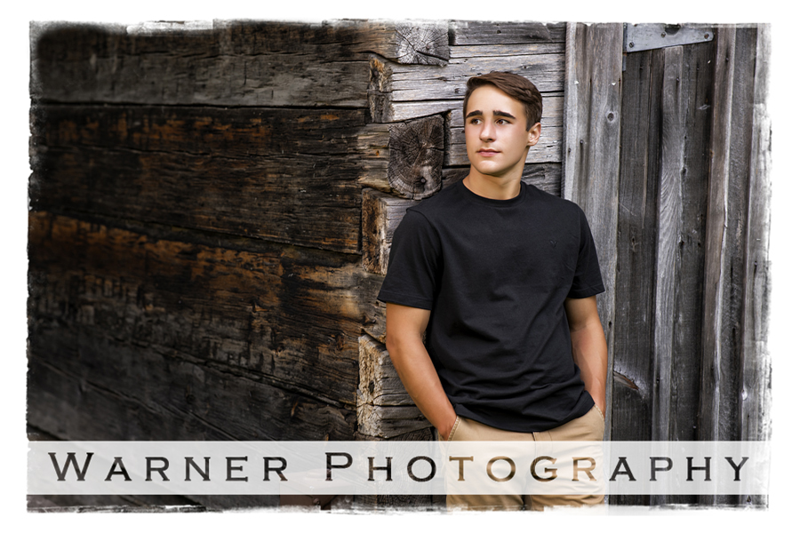 an outdoor portrait of Bullock Creek Senior Garrit at Chippewa Nature Center