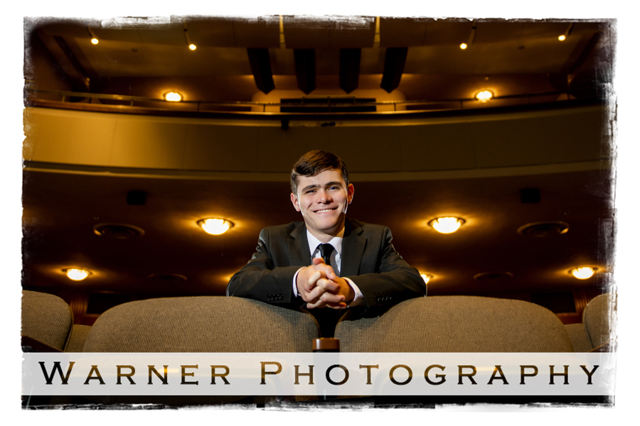 A portrait of Midland High School senior George at the Central Auditorium