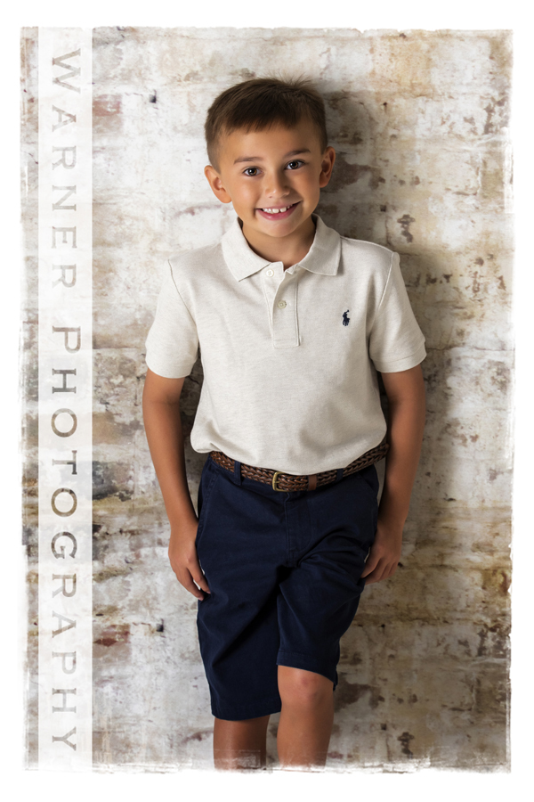 a studio portrait of Anson for his Back to School session