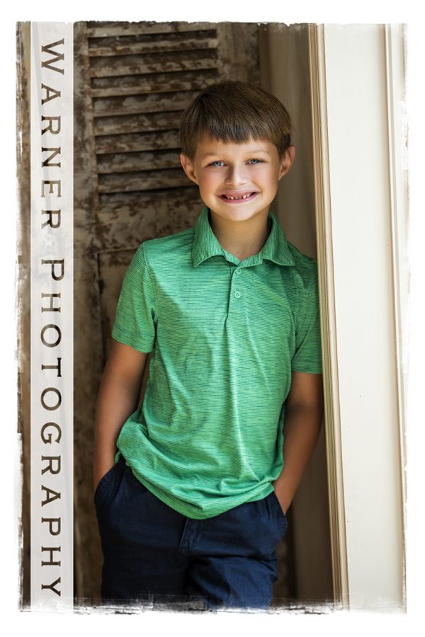 a studio portrait of Daniel for his Back to School session