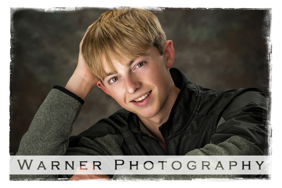 A studio portrait of Midland High School senior Jackson