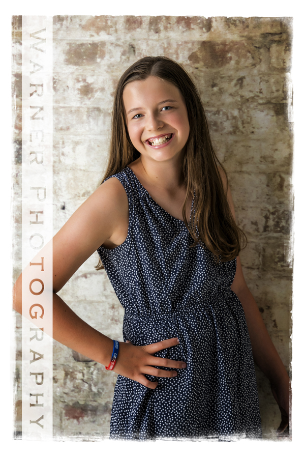 A studio portrait of Jocelyn for her Back to School session
