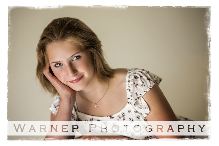 a studio portrait of Monica for her Back to School session