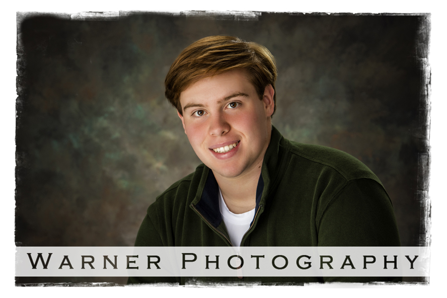 a studio portrait of Dow High School senior Nolan