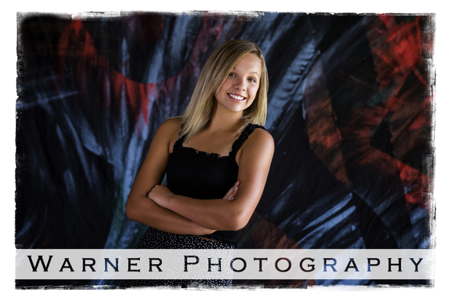 a studio portrait of Reana for her Back to School session