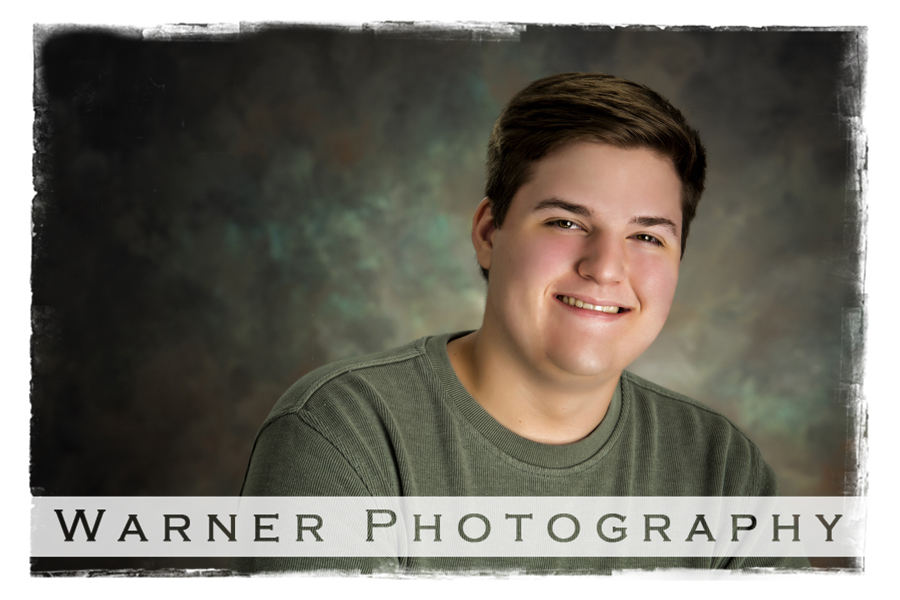 a studio portrait of Midland High School senior Charles