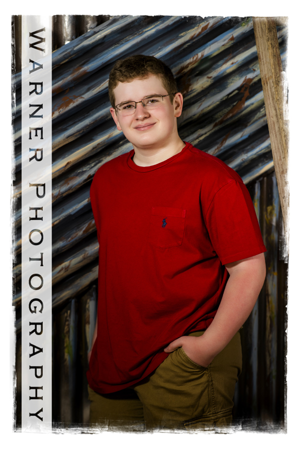 a studio portrait of Drew for his Back to School session