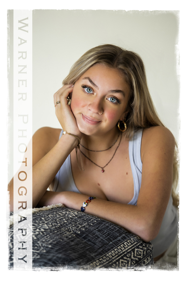 a studio portrait of Midland High School senior Grace