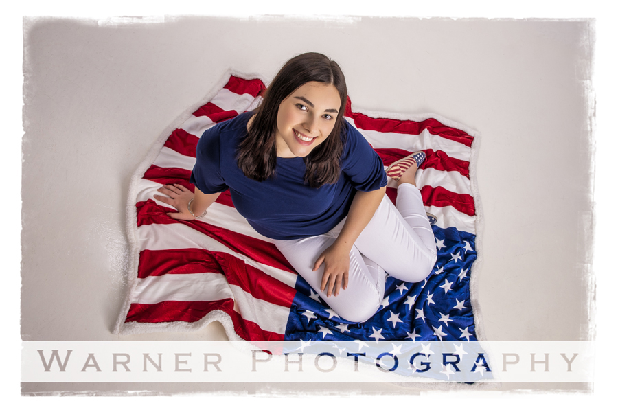 a studio portrait of Michigan Connections Academy senior Paige