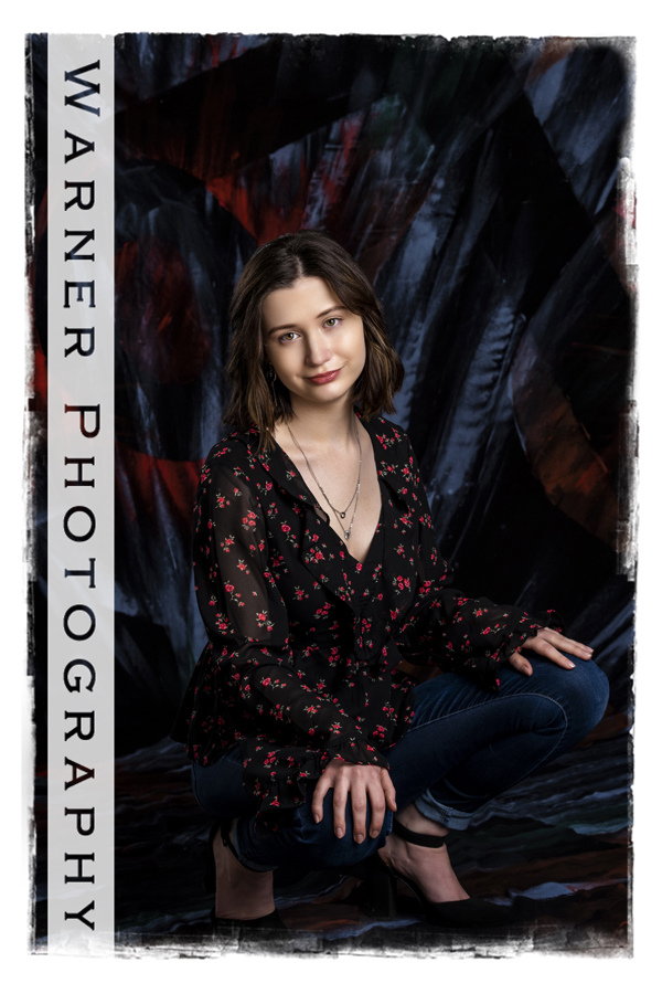 a studio portrait of Freeland High School senior Maia
