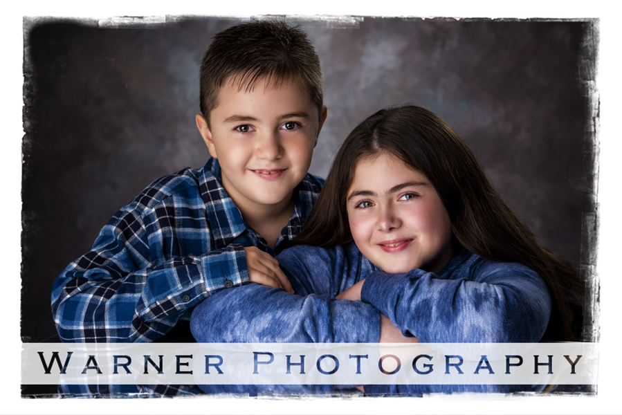 a studio portrait of Shylee and Ashton for thier Back to School session