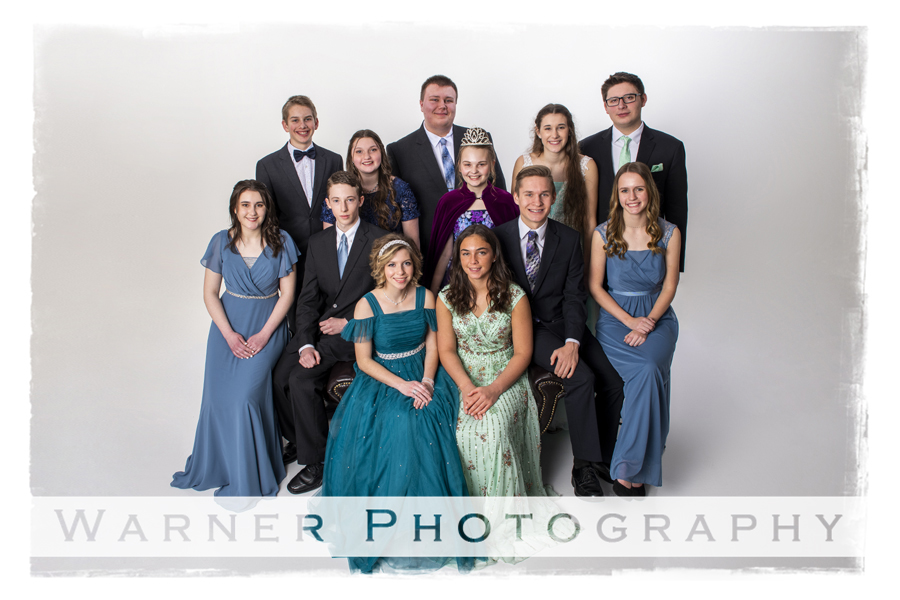 a portrait of Calvary Baptist Academy homecoming court