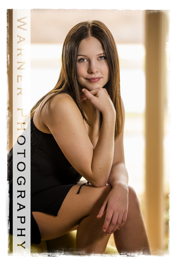 a portrait of Dow High School senior Leah