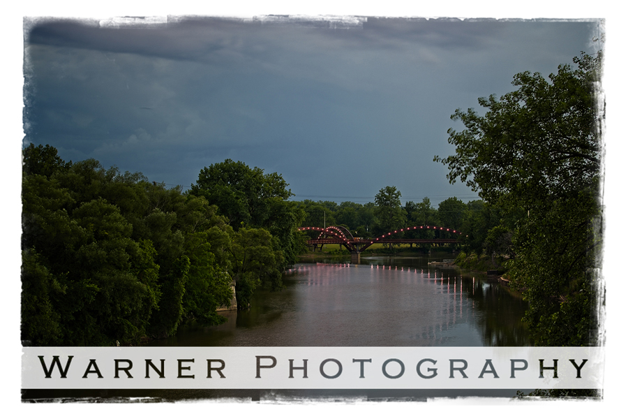 An on location artistic picture of The Tridge in Downtown Midland by Bruce at Warner Photography