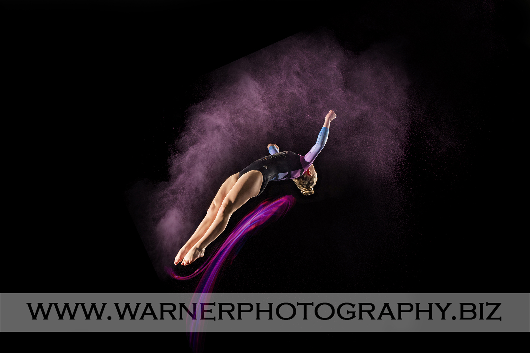 An on location portrait of Josi at the Midland Gymnastics Training Center by Warner Photography
