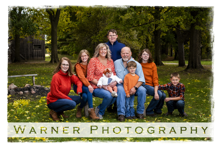An on location portrait of the Shelley family at Chippewa Nature Center by Warner Photography