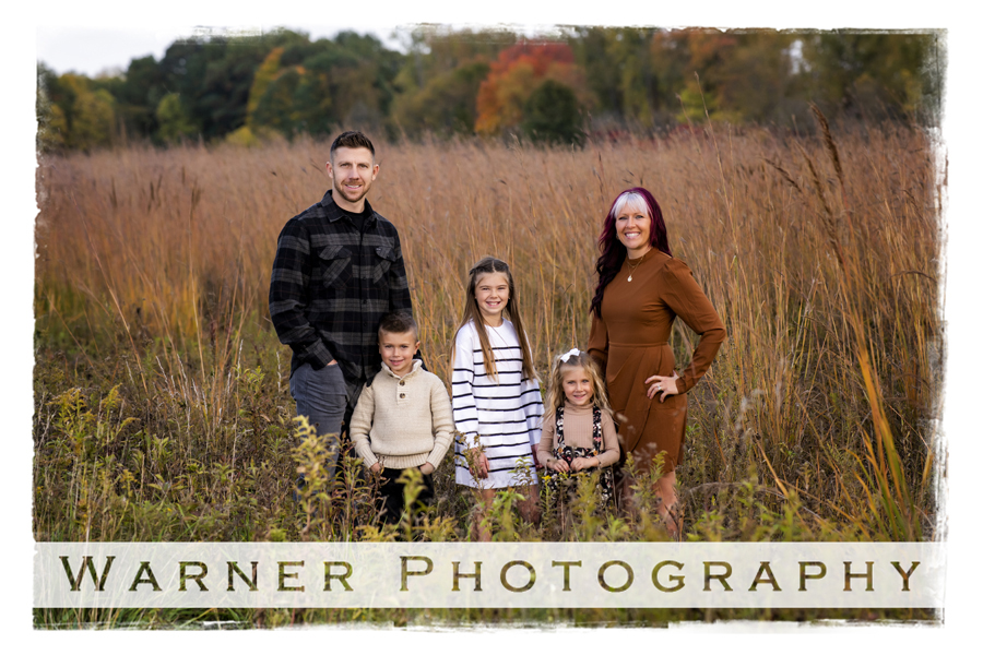 An on location portrait of the Fernandez family at Chippewa Nature Center By Warner Photography