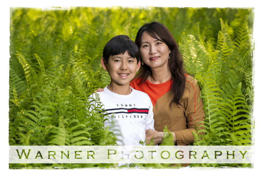 a portrait of Shirley and Yohan at Dow Gardens by Warner Photography