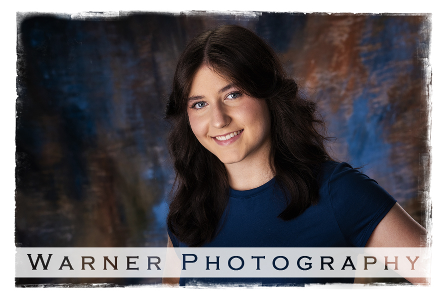 Back to School portrait of Dani at the Warner Photography Studio in Midland Michigan
