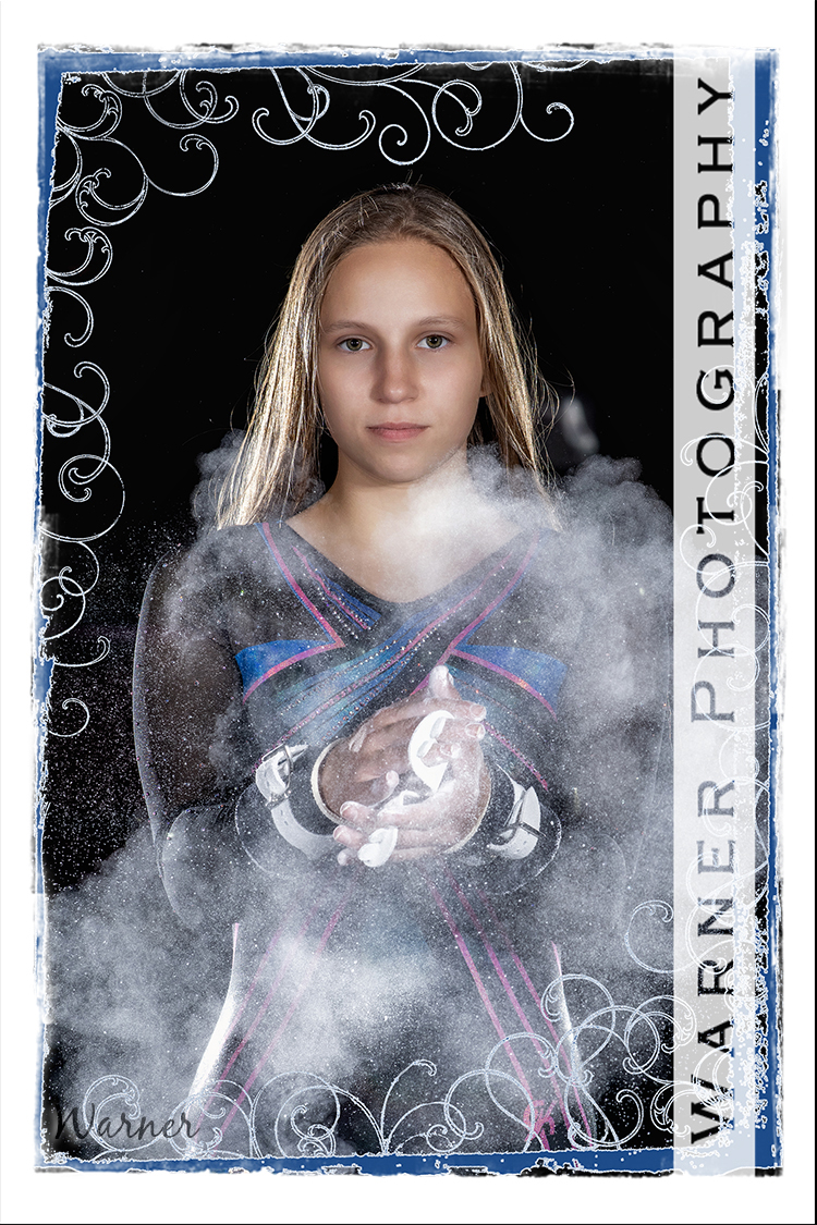 An on location portrait of Sofia for her accomplishments in Gymnastics at MGTC by Warner Photography