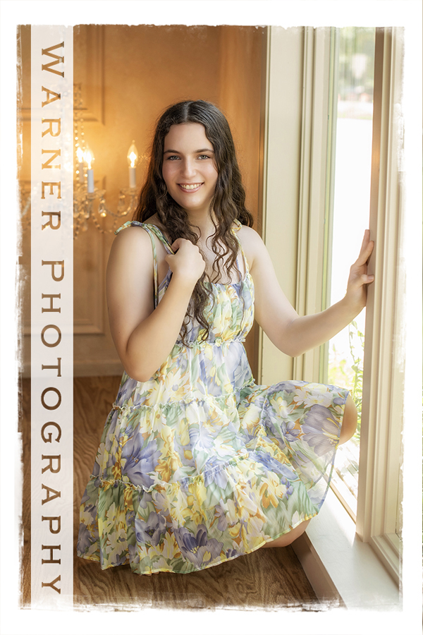 A studio portrait of Midland High School senior Lexi at the Warner Photography Studio